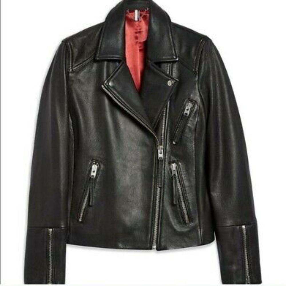 Topshop Dolly Leather Jacket